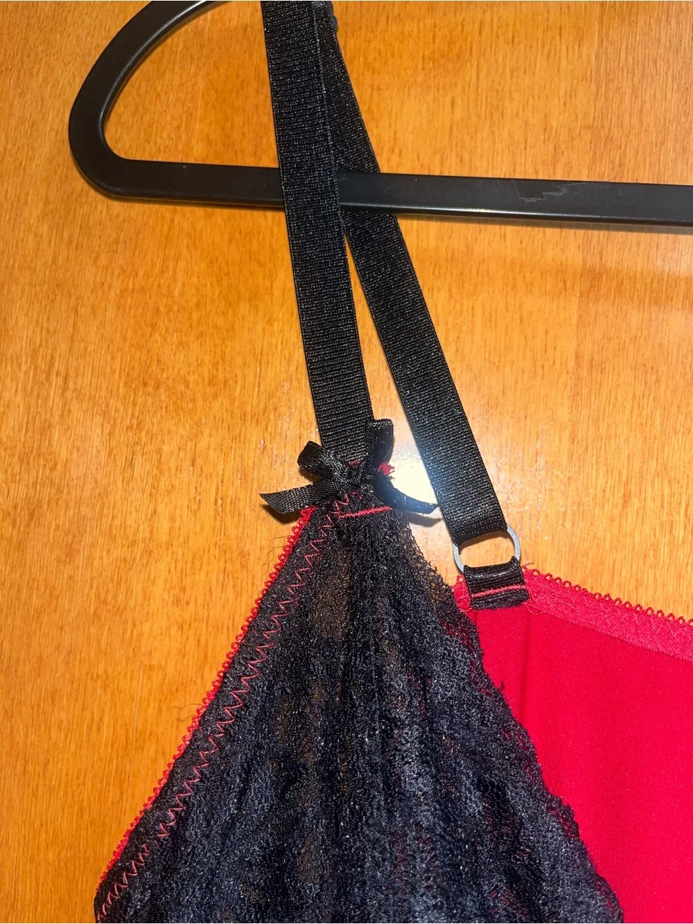Torrid Chemise Women’s Size 3 Red Black Lace Trim Babydoll Lingerie Nightgown